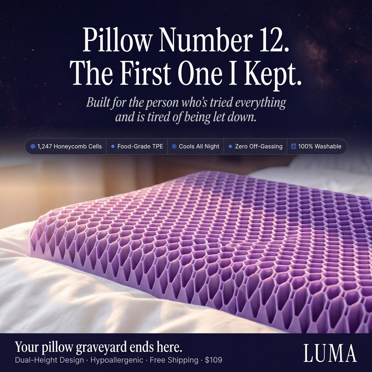 Almohada Honeycomb — Luma